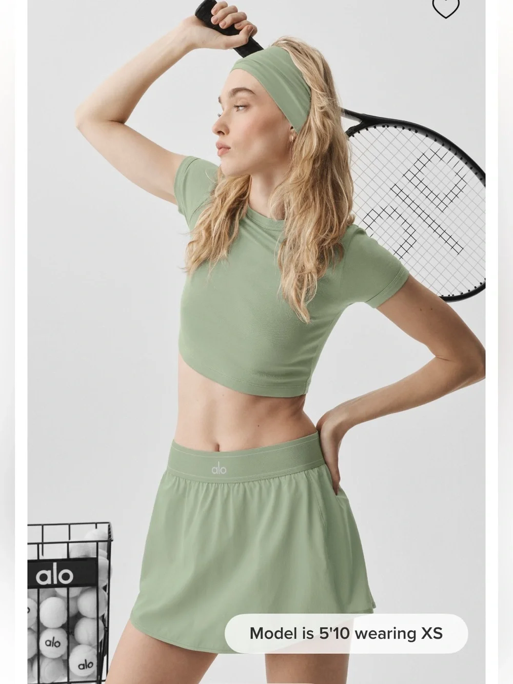 ALO yoga match point skirt dune grass new with tags